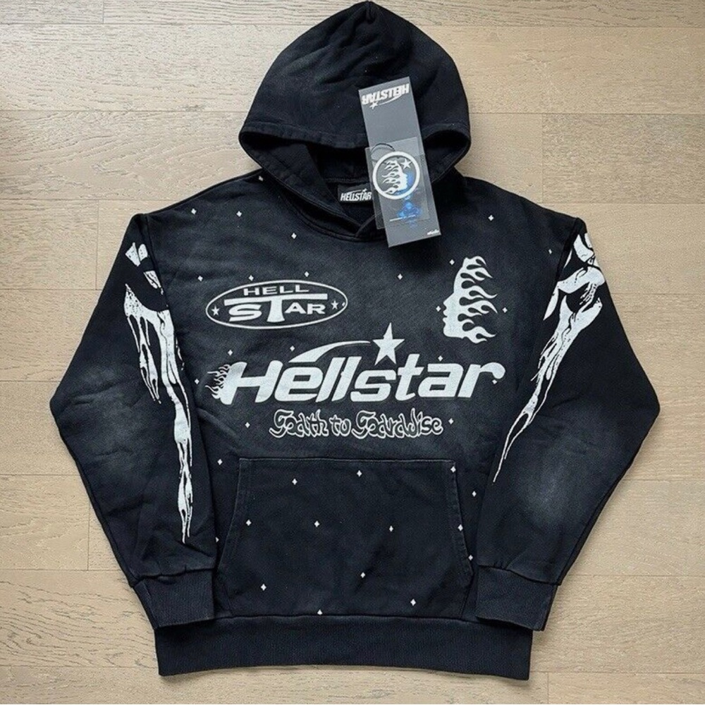 hell star black hoodie
